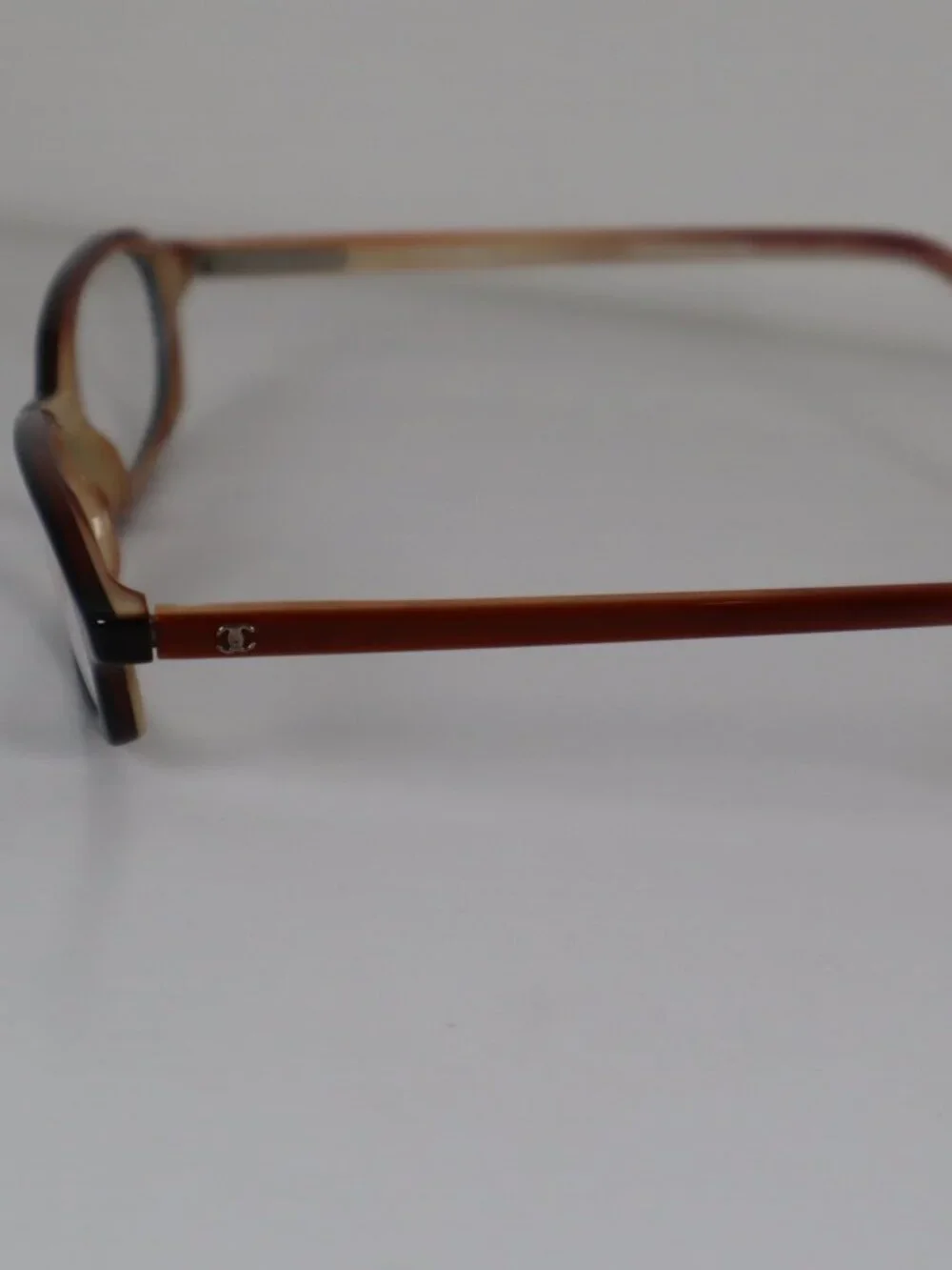 Vintage Chanel 3053 C. 711 Brown Oval CC Logo Eyeglasses Frames 49-17-135mm
